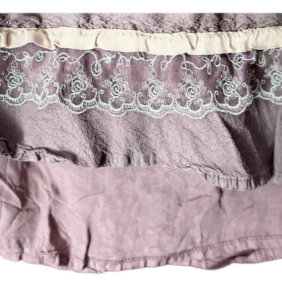 Intuitions Silk skirt with lace trim absolutely beautiful detail Size 12 - Picture 2 of 9